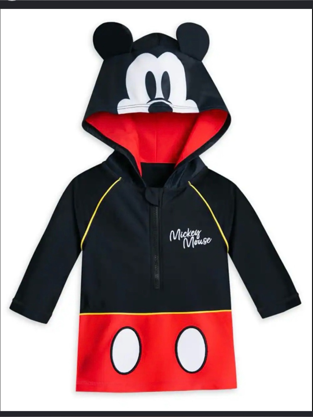 Disney Mickey Mouse Hooded Rash Guard Top